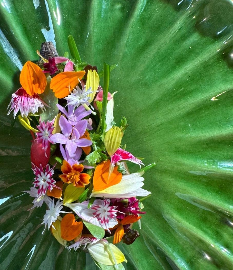 Fleurs comestibles livrées dans les restaurants toulousains par Mongez-moi